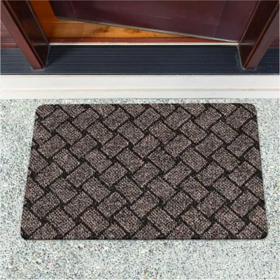 Produktbild von Fußmatte Türvorleger Bodenmatte Textil Melbourne Pflasterstein Braun Robust Wasserabweisend Breite 60 cm Länge 90 cm