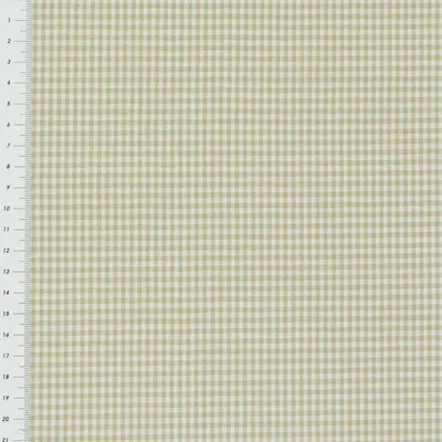 Produktbild von Baumwollstoff Meterware kariert weiß beige 2mm