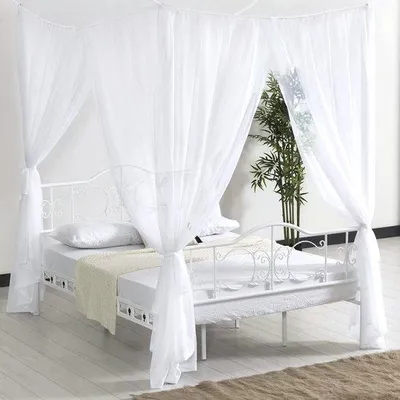 Produktbild von Famanu Mückennetz für Doppelbett mit 4 Eingängen - Weiß, 190 x 240 x 210 cm