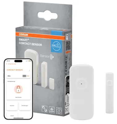Obrázok produktu pre Senzor OSRAM SMART+ na detekciu otvorených dverí a okien s technológiou WiFi, nestmievateľný, IP20, biely, plast