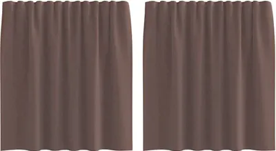 Immagine prodotto di vidaXL Tende in voile con risvolto 2 pezzi. Marrone