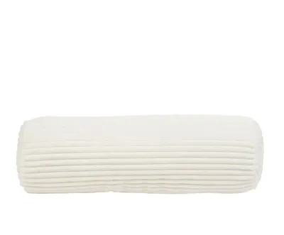 Produktbild von GÖZZE Cord Kissenrolle weiche gefüllte Mikrofaser-Kissenrolle in Cordoptik mit samtweicher Rückseite WollWeiss 70 x 22 cm