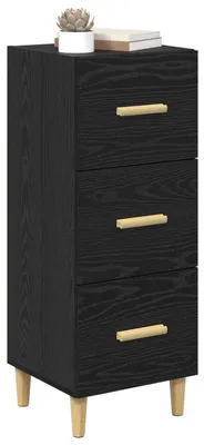 Zdjęcie produktu dla vidaXL Kredens o wyglądzie czarnego dębu 34,5 x 34 x 90 cm materiał drewnopochodny