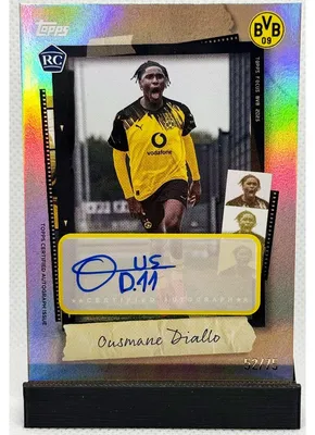 Immagine prodotto di Autografo di Ousmane Diallo 52/75 RC - Topps Focus Borussia Dortmund 2025/26