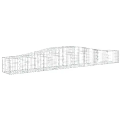 Image de vidaXL Gabion avec arc surélevé 400x50x40/60 cm Fer galvanisé
