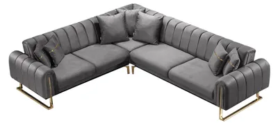 Produktbild von Ecksofa WAWE , Grau Langer Schenkel Rechts