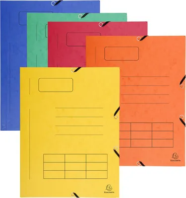Immagine prodotto di Exacompta, cartellina con elastici, 3 alette, formato DIN A4, cartoncino manilla da 355 g