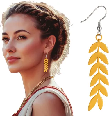 Productafbeelding van Römer sieraden, antieke oorbellen, gouden elegantie, carnavalskostuum, historische accessoires, Grieks, antiek, carnaval, kleur: goud