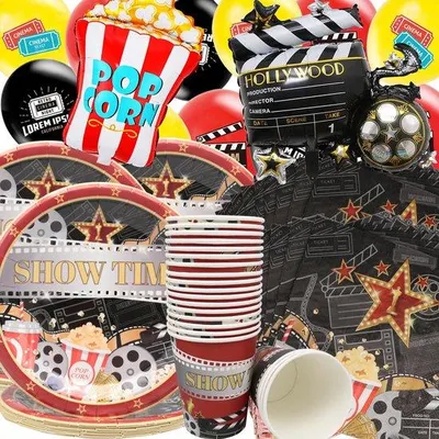 Produktbild von Film-Thema Party Set - Filmabend Paket - 74 Teile
