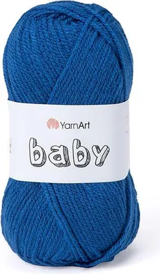 Produktbild von YarnArt Baby Wolle 209 Dunkelblau, 100%.Polyacryl, Sanft & Hypoallergen, Ideal für Kinderprojekte