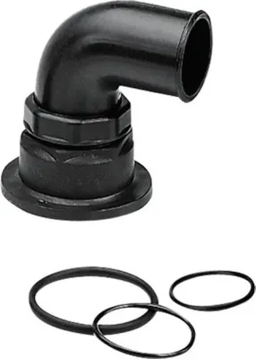 Produktbild von Nuova Rade Ercole Sogliola Winkelstück 90° Schwarz 50 mm Schwarz 50 mm