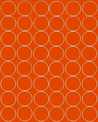 Productafbeelding van Ronde stickers, 6 cm diameter, 48 stuks, glanzend oranje