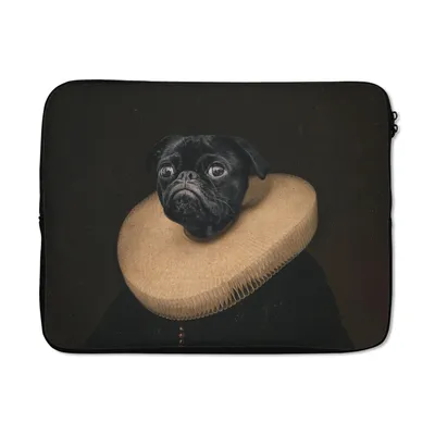 Produktbild von MuchoWow® Laptop Hülle 15 Zoll Hund - Gemälde - Tierkopf Laptoptasche - Laptoptasche - Sleeve - Rundum-Schutz