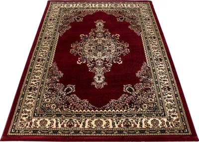 Produktbild von Teppich Läufer Wohnzimmer Rot 80x150 Orientalisches Design aus Polypropylen