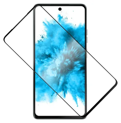Obrázok produktu pre Tvrdené sklo pre Motorolu Moto G75 5G, pevný plný kryt 2,5D tvrdené sklo, priehľadné s čiernym rámom
