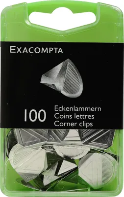 Produktbild von Exacompta 5x Box mit 100 Stück Briefecken - Silber - 14763E