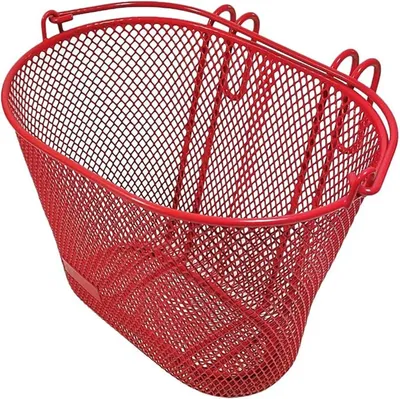 Produktbild von Kinder Fahrradkorb rot Lenkerkorb Metall vorne Korb Kinder Fahrrad 20x18x10cm