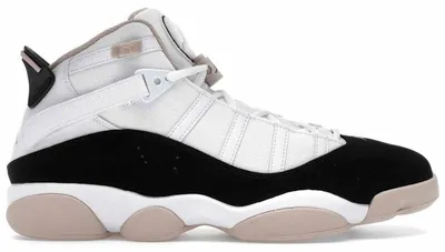 Image de Jordan 6 Rings, couleur blanche, détails "Fossil Stone" et noir - pointure européenne 45