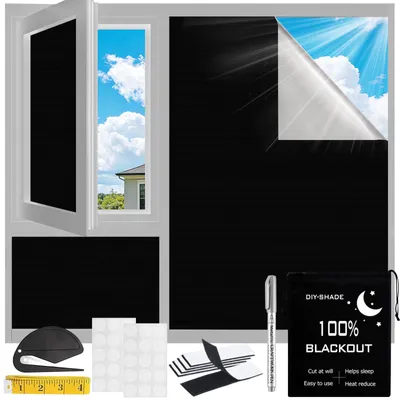 Obrázok produktu pre Zatemňovacia fólia 200 x 145 cm, so suchým zipsom, ochrana pred slnkom a teplom, pre strešné okná