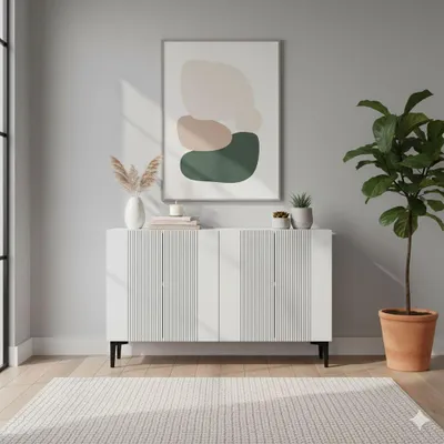 Produktbild von Skye Decor, Hochwertiger Konsolentisch (3 Stück), Saphir-Eiche, 120 cm, 100% Melamin
