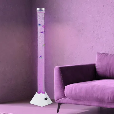 Produktbild von LED Wassersäule, Kunststoff klar, 5x Deko-Fische, H 120 cm