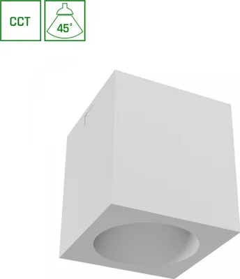 Productafbeelding van Spectrum LED plafondlamp Chloe, wit, vierkant, 7W, 560lm, CCT 2700K/4000K/6000K, 45°, UGR < 19