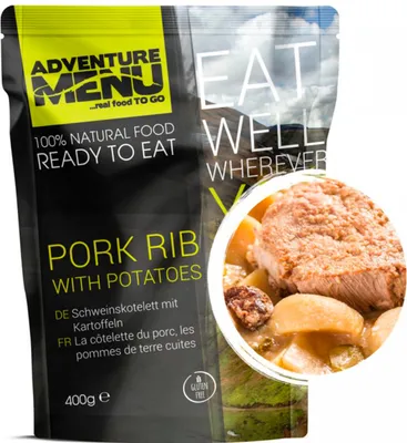 Produktbild von Adventure Menu Schweinerippchen mit Salzkartoffeln - 400g