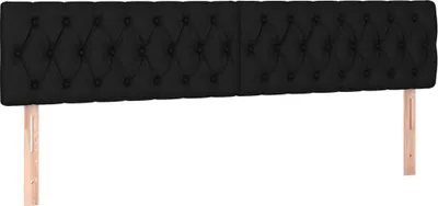 Produktbild von vidaXL Kopfteile Schwarz 200x7x78/88 cm Stoff