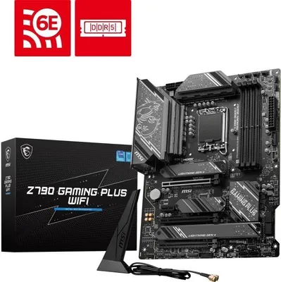 Obrázek produktu pro Základní deska MSI Z790 GAMING PLUS WIFI DDR5, Intel 12./13. generace, 4x M.2 Gen 4, 6x SATA 6 Gbps, Intel 2,5G LAN