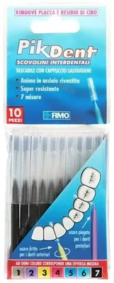 Produktbild von PIKDENT STUZZICOLINO 7, Schwarz, 10 Stück