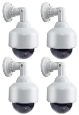 Immagine prodotto di Telecamere di sicurezza "fittizie" con luce lampeggiante, impermeabili, adatte sia per interni che per esterni
