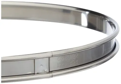 Image de DE BUYER Cercle à tarte - Acier inoxydable - Ø 24 x H 2 cm - Toutes sources de chaleur y compris induction