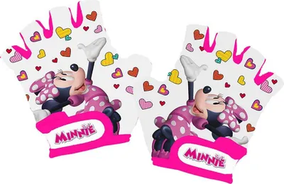 Produktbild von Tataway Disney Minnie Mouse Fahrradhandschuhe für Mädchen mit verstärkter Handfläche und Klettverschluss. Größe XS (4–8 Jahre)
