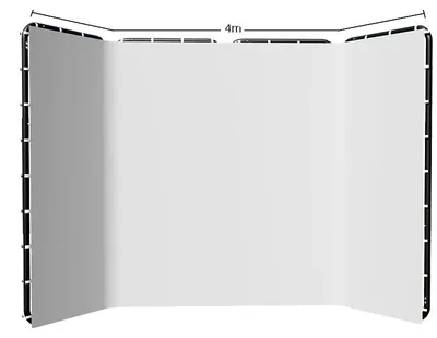 Zdjęcie produktu dla Przenośny tło do chromakey, wymiary 240x400 cm, jednokolorowe, białe