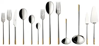 Produktbild von Villeroy & Boch Ella teilvergoldet Tafelbesteck 113tlg. Lunch