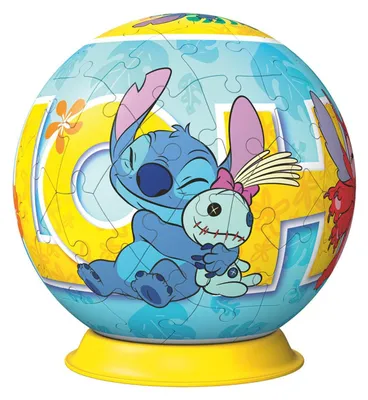 Zdjęcie produktu dla Ravensburger 3D Puzzle Ball: Disney Stitch, 73 szt., Kreskówki, 6 lat(a)