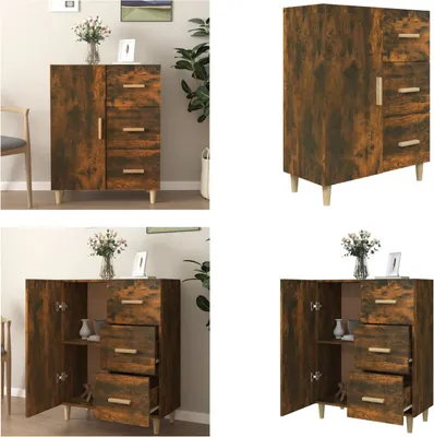 Produktbild von vidaXL Sideboard Räuchereiche 69,5x34x90 cm Holzwerkstoff - Sideboard - Sideboards - Schrank - Lagerschrank
