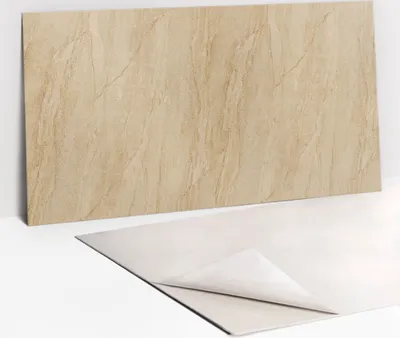 Obrázek produktu pro Ochranný Panel PVC - Samolepicí Vinylové Dlaždice na Stěnu - 100 x 50 - Pískovcová textura