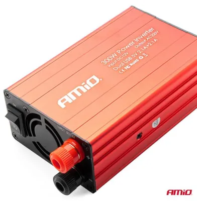 Produktbild von 300/600W Spannungswandler für Zigarettenanzünder im Fahrzeug, Schutzkontakt-Steckdose, Überhitzungs-/Kurzschlussschutz, 120x80x44 mm