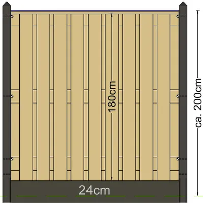 Productafbeelding van Berton paal Schelde antraciet gecoat eindmodel 277 cm Tuindeco