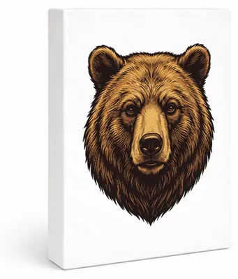 Produktbild von Braunbär Holzbild in 20x15 cm zum Stellen oder Aufhängen für Naturliebhaber