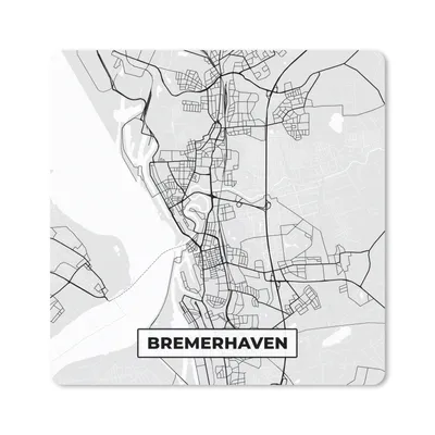 Produktbild von MuchoWow® Mauspad Mousepad Karte - Deutschland - Bremerhaven - Karte - Stadtplan 30x30 cm - Mousepads - Maus Mat - Pad - Mausunterlage - Gaming