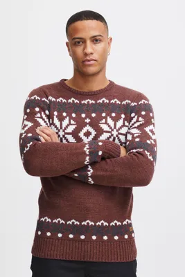 Produktbild von !Solid SDNorwig Herren Weihnachtspullover Norweger-Pullover Winter Strickpullover Grobstrick Pullover mit Stretch Rundhals-Ausschnitt Regular fit