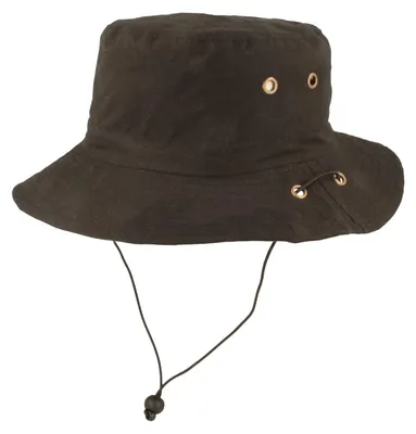 Fischerhut mit Kinnband UV 40+ von Hut-Breiter in schwarz