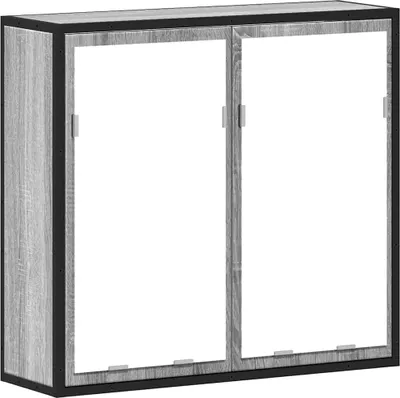Immagine prodotto di vidaXL Armadio a specchio per bagno Grigio Sonoma 65x20x60 cm Materiale a base di legno