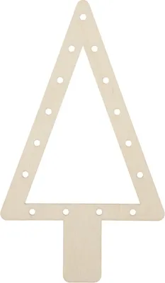 Produktbild von Fadenflechtmotiv Holzanhänger Tannenbaum aus 1 mm Sperrholz, 6er Set