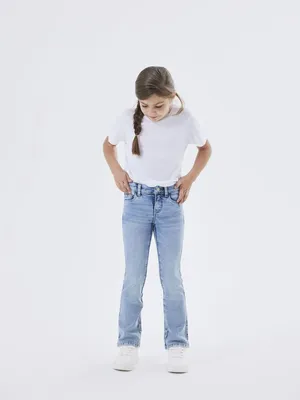 Produktbild von name it - NKFPOLLY SKINNY BOOT JEANS 1142-AU NOOS - Light Blue Denim 134
