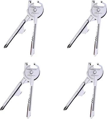 Produktbild von INF 4er-Pack Multifunktionales Schlüsselanhänger-Werkzeug: 8-in-1 Mini Messer