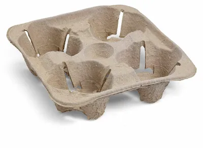 Produktbild von 90x Getränkehalter Tragetablett Becherhalter 4 Becher Coffee to Go 21x21cm