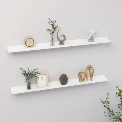 Produktbild von vidaXL Wandregale 2 Stk. Weiß 100x9x3 cm